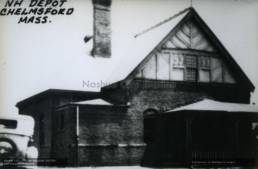 Postcard: New Haven Depot, Chelmsford, Massachusetts